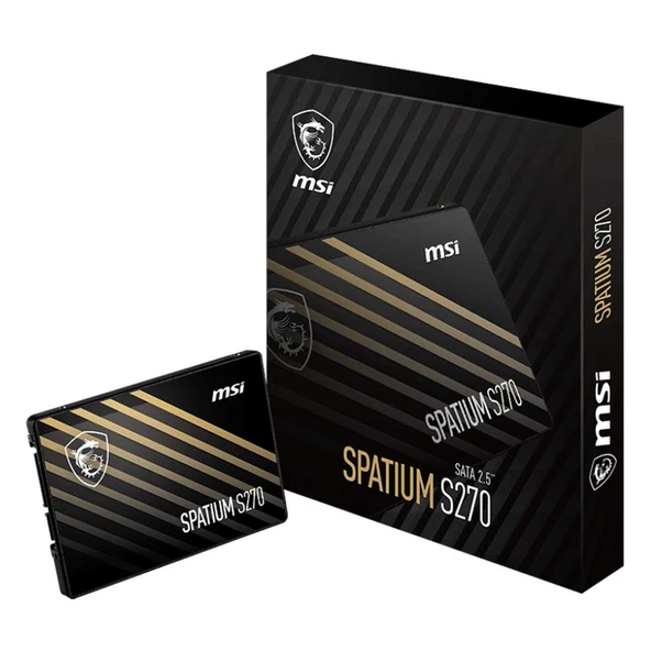 MSI Spatium S270 500MB/S - 450MB/S Sata 3.0 240 GB 2.5" SSD (5 Yıl Garantili) - 3