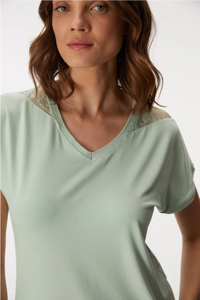 MAN11385 11385 Kadın T-Shirt ve Pantolon Takım - 4