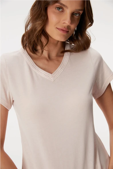 MAN11407 11407 Kadın T-Shirt ve Şort Takım - Resim 6