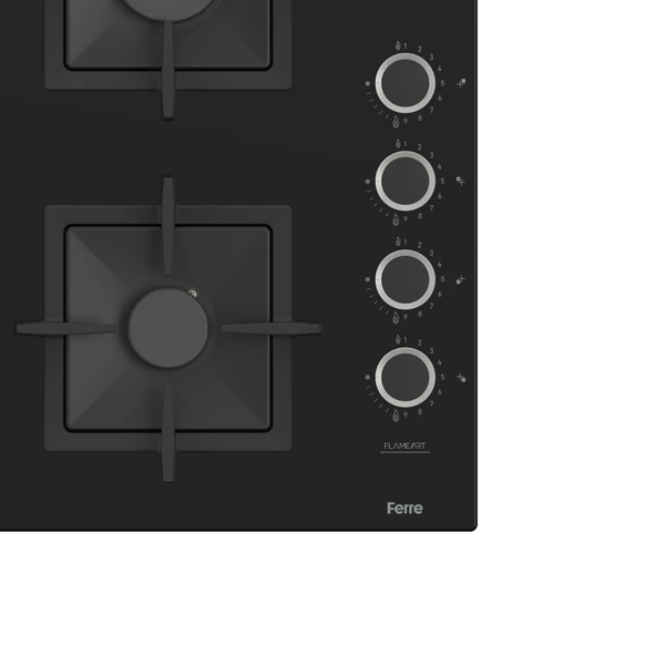 Ferre SC205 Siyah Cam Ankastre Ocak (Döküm Izgara) - 5