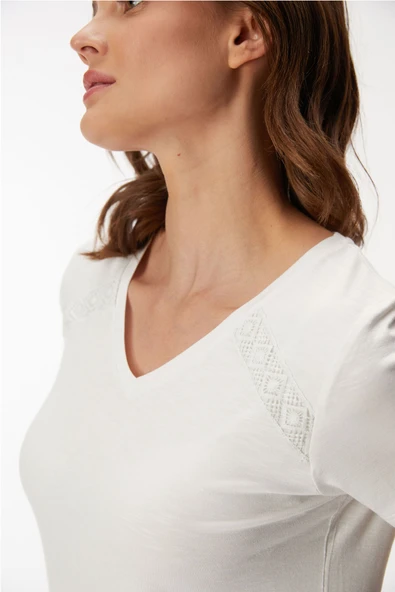 MAN11396 11396 Kadın T-Shirt ve Pantolon Takım - 6