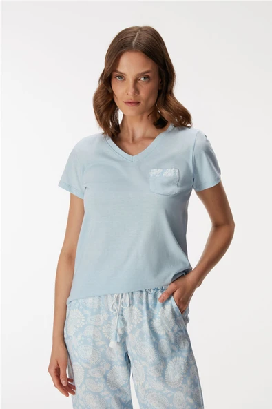 MAN11351 11351 Kadın T-Shirt ve Pantolon Takım - 6