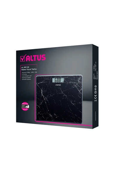 Altus Al 808 Sm Dijital Ekranlı Baskül Siyah (TEŞHİR) - 3