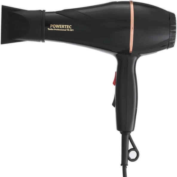 Powertec TR-501 Saç Kurutma Fön & Saç Kurutma Makinesi Siyah