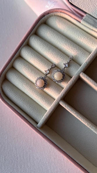 925 ayar gümüş Avustralya opali küpe - 3