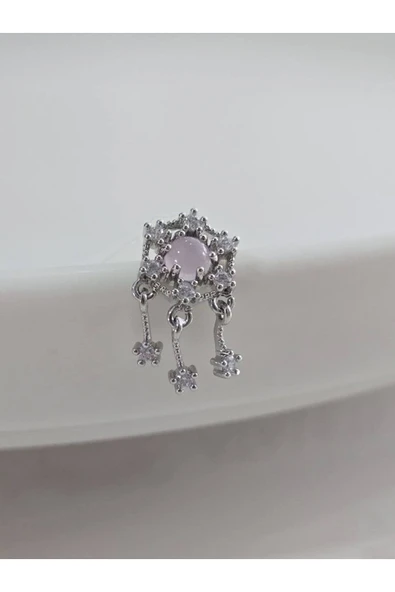 Rüya Kapanı Yıldız Model Kıkırdak Piercing Tragus Helix Silver Gümüş Renk Küpe - 1