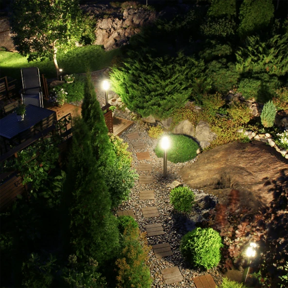 BAHÇE LED ARMATÜR paslanmaz dekoratif dış mekan Aydınlatma lamba spot gösteri Doğal Beyaz A-1306 24W 220V IP68 - 8