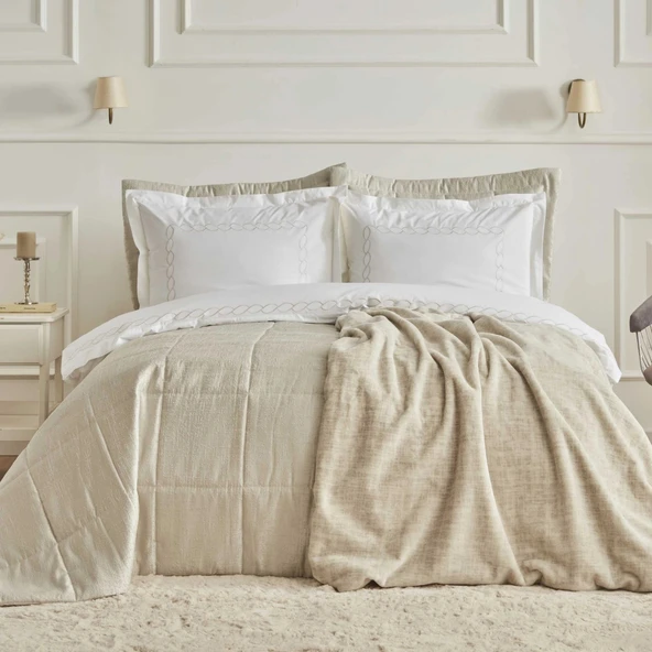 Karaca Home Bride Coll Daphne 10 Parça Çeyiz Seti Ekru