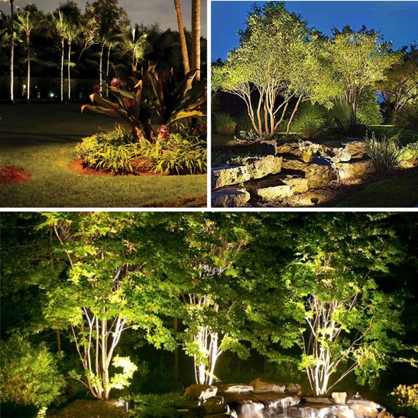 BAHÇE LED ARMATÜR paslanmaz dekoratif dış mekan Aydınlatma lamba spot gösteri Soğuk Beyaz A-1307 36W 220V IP68 - 5