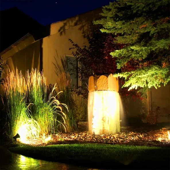 BAHÇE LED ARMATÜR paslanmaz dekoratif dış mekan Aydınlatma lamba spot gösteri Soğuk Beyaz A-1307 36W 220V IP68 - 10