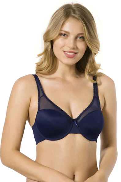 Maxpera Kadın Lacivert Desteksiz Boş Kap Balenli Sütyen 3012 ürün görseli 1