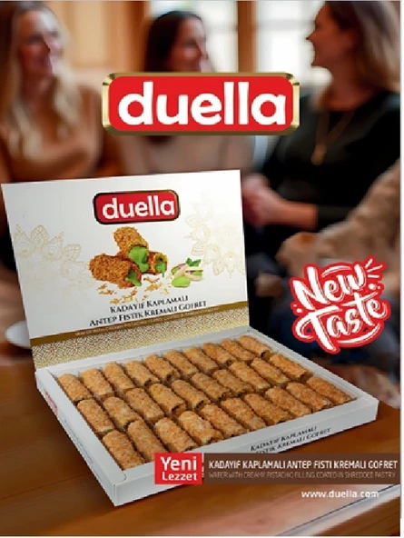 DUELLA 175 GR. KADAYIF KAPLAMALI ANTEP FISTIK KREMALI GOFRET