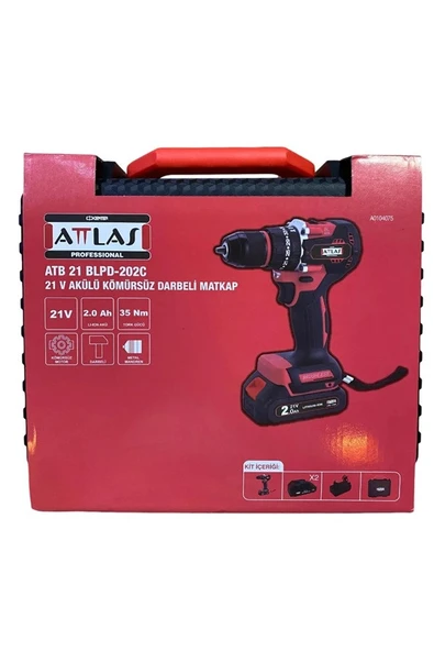 Attlas Atb 21 BLPD-202C 21V 2x2.0 Ah Çift Akülü Kömürsüz Darbeli Matkap - 2