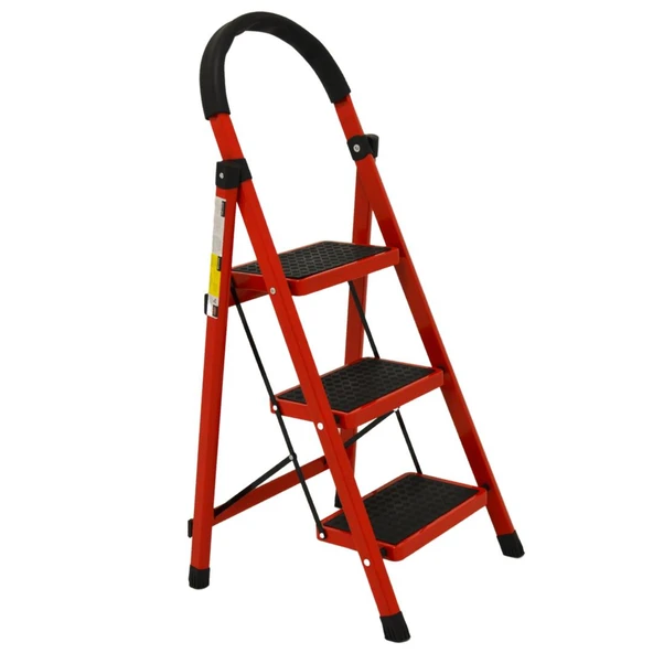 3 Basamaklı Metal Merdiven (1.30 Metre) - Resim 2