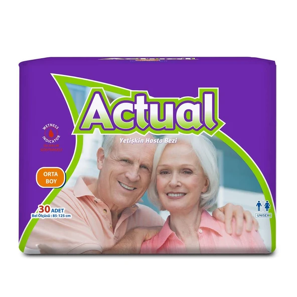 Actual Yetişkin Hasta Bezi Orta Boy M 30'Lu