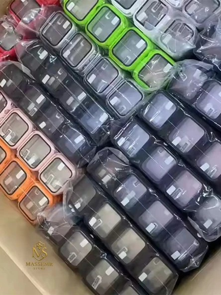 40mm Apple Watch Uyumlu Temperli Camlı Kasa Kılıf ve Ekran Koruyucu Tek Parça - 6