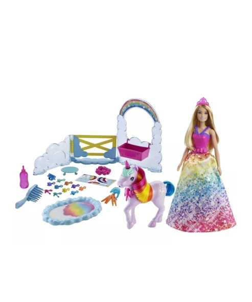 Barbie Dreamtopia Bebek ve Tek Boynuzlu At GTG01 - Resim 2