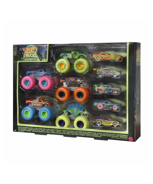 Hot Wheels Monster Trucks Karanlıkta Parlayan Araçlar Paketi HCB57 ürün görseli 1