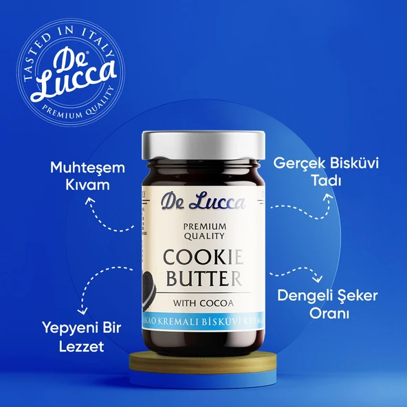 DeLucca Kakaolu Kremalı Bisküvi Kreması 350 gr - 2
