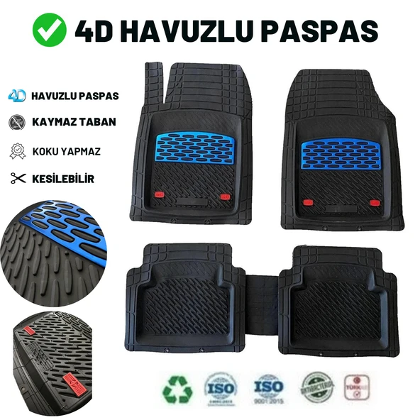 Kia Sportage 2022 4D HAVUZLU ÜNİVERSAL YENİ NESİL PRO PASPAS SİYAH - MAVİ