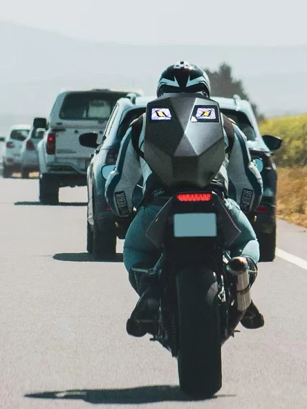 Prıme Karbon, Led Gözlü Motorcu Sırt Çantası Ledli Sırt Çantası, Telefon Kontrol Kask Taşıma Çantası - 5