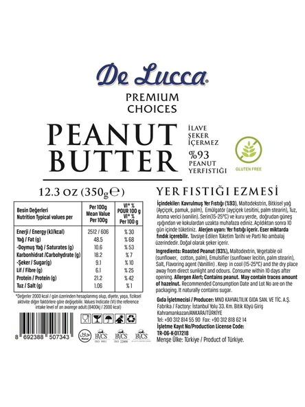 DeLucca %93 Yer Fıstığı Ezmesi 350 gr - 3