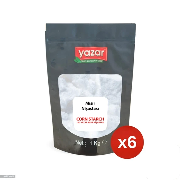 1 Kg x 6 Paket Yazar Mısır Nişastası