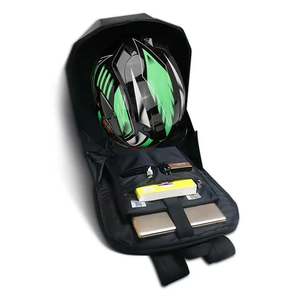 Prıme Karbon, Led Gözlü Motorcu Sırt Çantası Ledli Sırt Çantası, Telefon Kontrol Kask Taşıma Çantası - 9