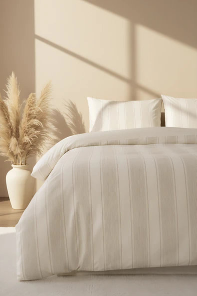 Rivaİstanbul Nenas Vizon Çift Kişilik Nevresim Takımı 4 Parça %100 Pamuklu ürün görseli 1