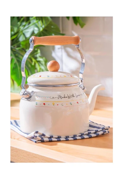 ACAR XAP-07781 MADE WITH LOVE 2,5 L KUĞU MODEL EMAYE KETTLE - 2