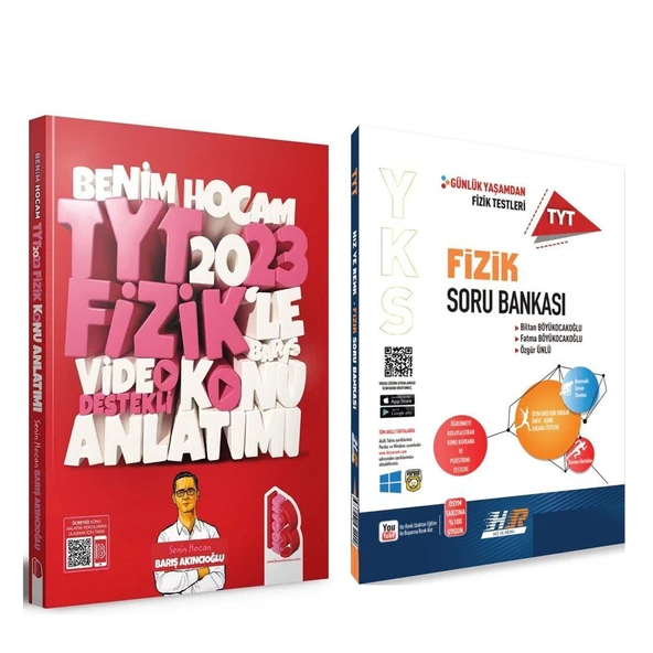 Benim Hocam 2023 TYT Fizik Video Destekli Konu ve Hız Renk Soru Bankası Seti 2 Kitap