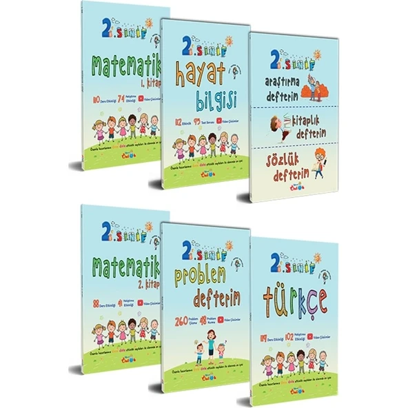 Mavi Önlük Yayınları Mavi Önlük Yayınları 2. Sınıf Etkinlik Kitabı | Set (6 Kitap)