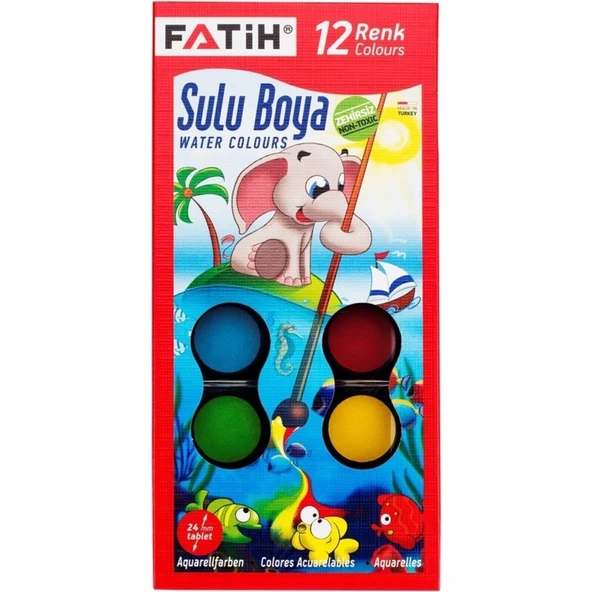 Fatih Fatih 3 Lü Boya Kırtasiye Seti (Kuru+Sulu+Pastel Boya)