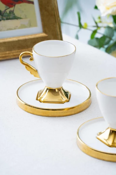 Acar Cruz Duo Gold 2 Kişilik Kahve Fincan Takımı SCT-06167 - 2