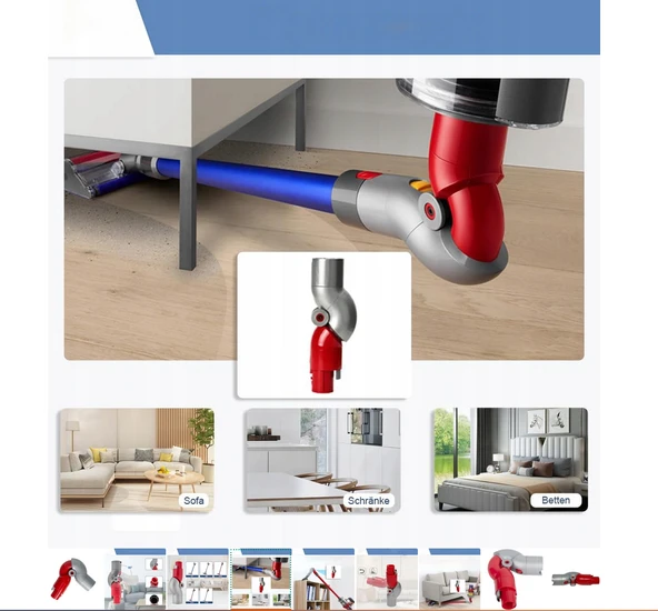 srfn ticaret Dyson Dik Süpürge Uyumlu Mobilya Altı Adaptörü V7/v8/v10/v11/v15 - 5