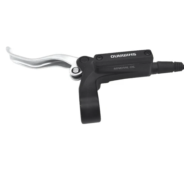 Shimano BL-M486 Bisiklet Ön Fren Kolu Hidrolik Disk Fren Sol Kol Siyah Gri Tek Sol Fren Kol