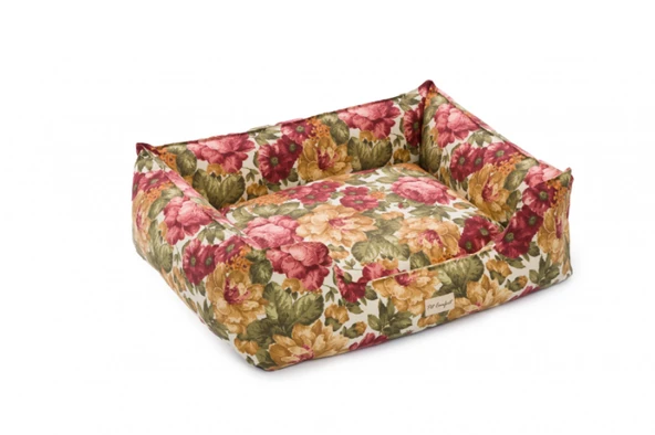 Pet Comfort Alpha  Gül Desenli Köpek Yatağı L 105x85cm - 2