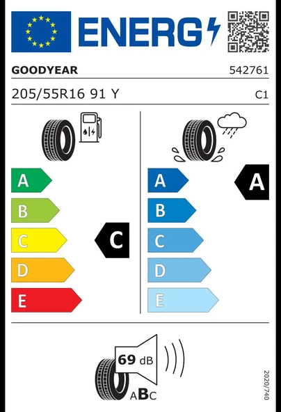 Goodyear 205/55R16 91Y Efficientgrip Performance 2 FP Oto Yaz Lastiği (Üretim: 2024) - 2