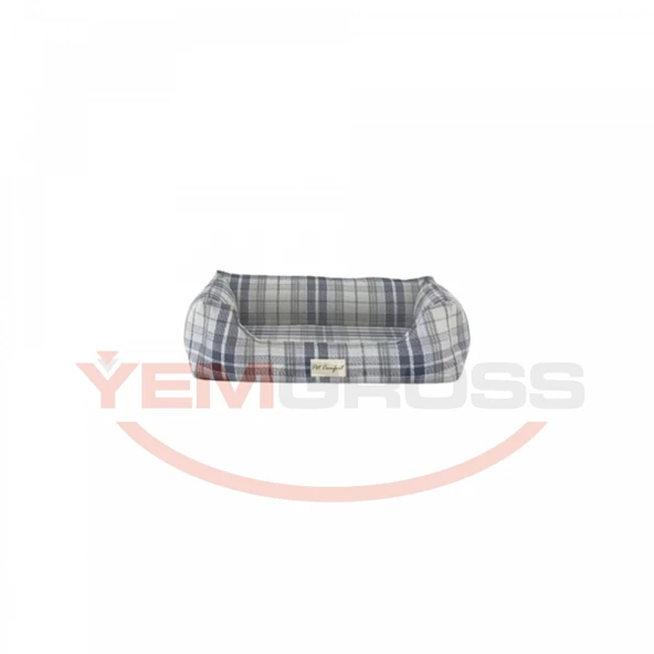 Pet Comfort Delta  Lacivert Kareli Kedi ve Köpek Yatağı XS 55x45cm