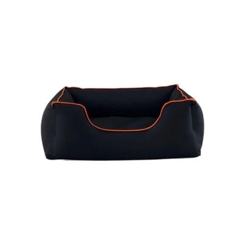Pet Comfort Alpha  Köpek Yatağı Siyah w Turuncu Biye M 80x65cm