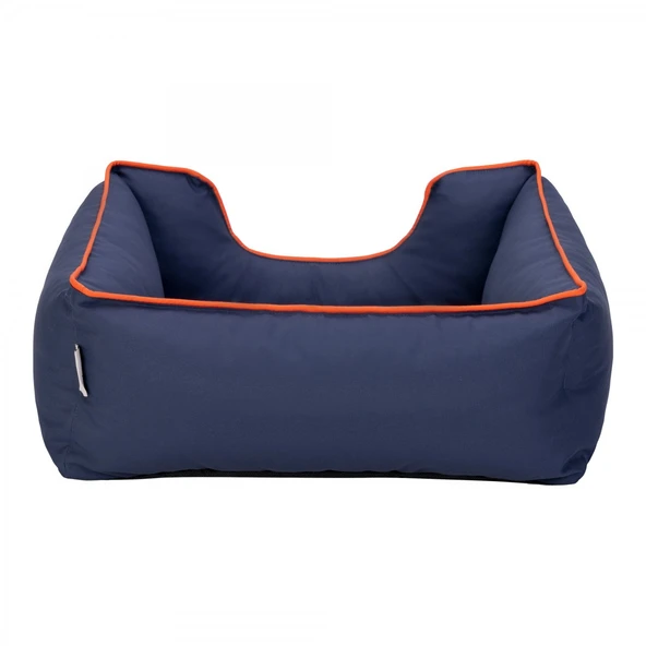 Pet Comfort Alpha  Kedi ve Köpek Yatağı Lacivert w Turuncu Biye S 60x50cm - 3