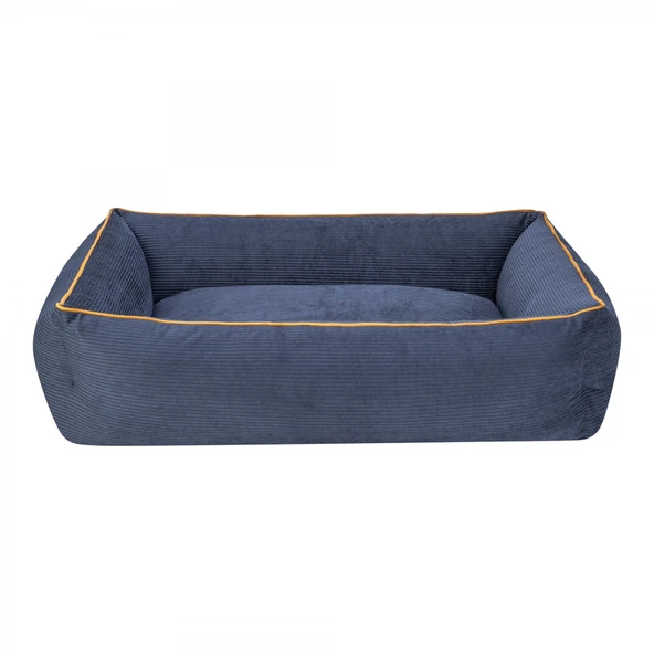 Pet Comfort Golf  Köpek Yatağı Parliament Mavi w Hardal Biye M 90x70cm ürün görseli