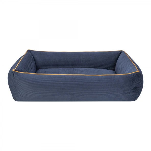 Pet Comfort Golf  Köpek Yatağı Parliament Mavi w Hardal Biye L 105x80cm ürün görseli