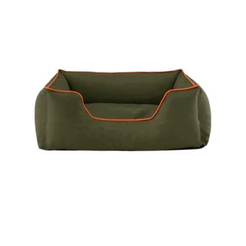 Pet Comfort Alpha  Köpek Yatağı Haki w Turuncu Biye M 80x65cm