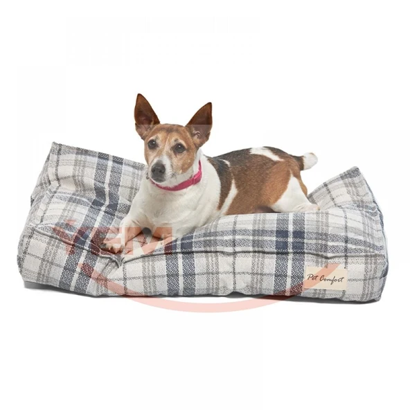 Pet Comfort Lima  Mavi Kareli Köpek Yatağı S 70x40cm