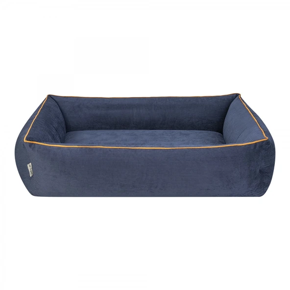 Pet Comfort Golf  Köpek Yatağı Parliament Mavi w Hardal Biye L 105x80cm - Resim 3