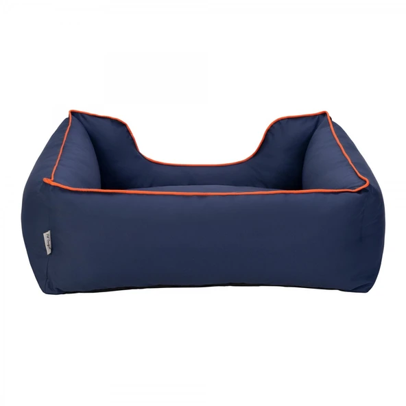 Pet Comfort Alpha  Köpek Yatağı Lacivert w Turuncu Biye M 80x65cm - 3