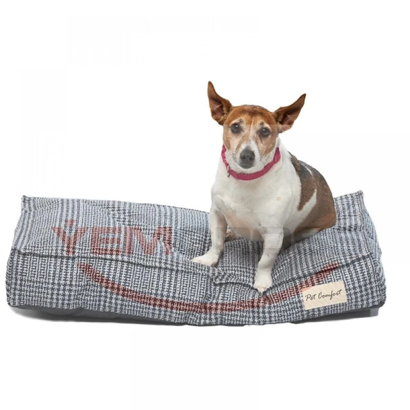 Pet Comfort Lima  Lacivert Kareli Köpek Yatağı S 70x40cm