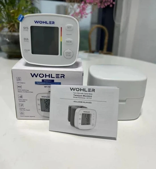 Bilekten Ölçer Dijital Tansiyon Aleti , Nabız Ölçer , 2 X 120 Ölçüm Hafıza , Saklama Kutulu ürün görseli