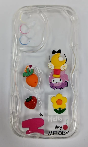 Samsung Galaxy A34 Uyumlu Süslü Objeli Şeffaf Kılıf ürün görseli 1